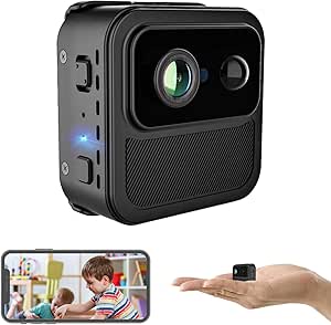 4K Mini WiFi Spy Camera Wireless Hidden Cameras, Hycency Ultra HD Secret Spy Cam/Nanny Cam with Phone App Live Stream, Extended Battery Life, Auto Night Vision &amp; Motion Detection for Home Security