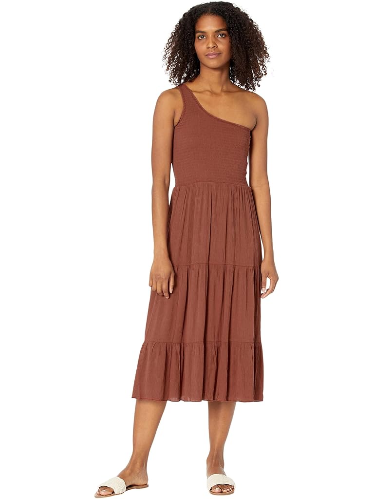 BECCA Ponza Crinkled Rayon Asymmetrical Dress Cover-Up