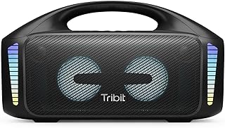 Tribit StormBox Blast Sound Box, Portable Outdoor Bluetooth Speaker 90W Loud Stereo Sound with XBass LED Light Show, Bluet...