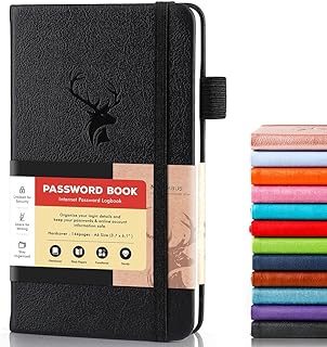 molekaus Password Book with Alphabetical Tabs Small Password Keeper with Extra Password Space to Change Password. Password...