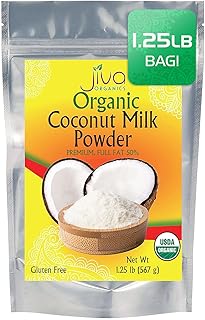 Jiva Organic Coconut Milk Powder 1.25 LB - Gluten Free, Vegan, Dairy Free, All Natural Plant Based Creamer, Keto Friendly,...