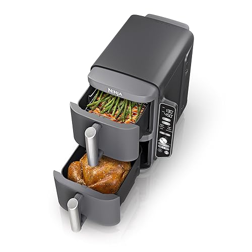 Ninja SL401 DoubleStack XL 2-Basket Air Fryer, DoubleStack Technology Cooks