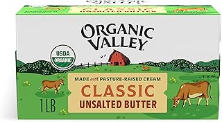 Organic Valley® Unsalted Butter — Organic Butter from Pasture Raised Cows — 4 Sticks (1 pound)