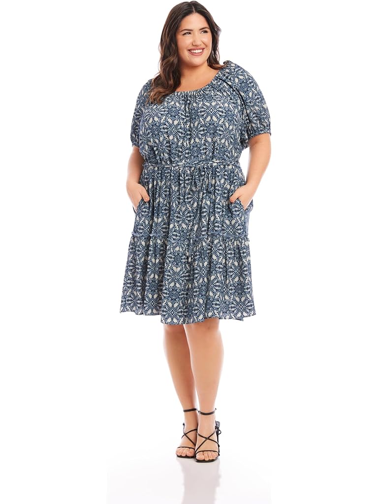 Karen Kane Plus Size Tiered Short Dress