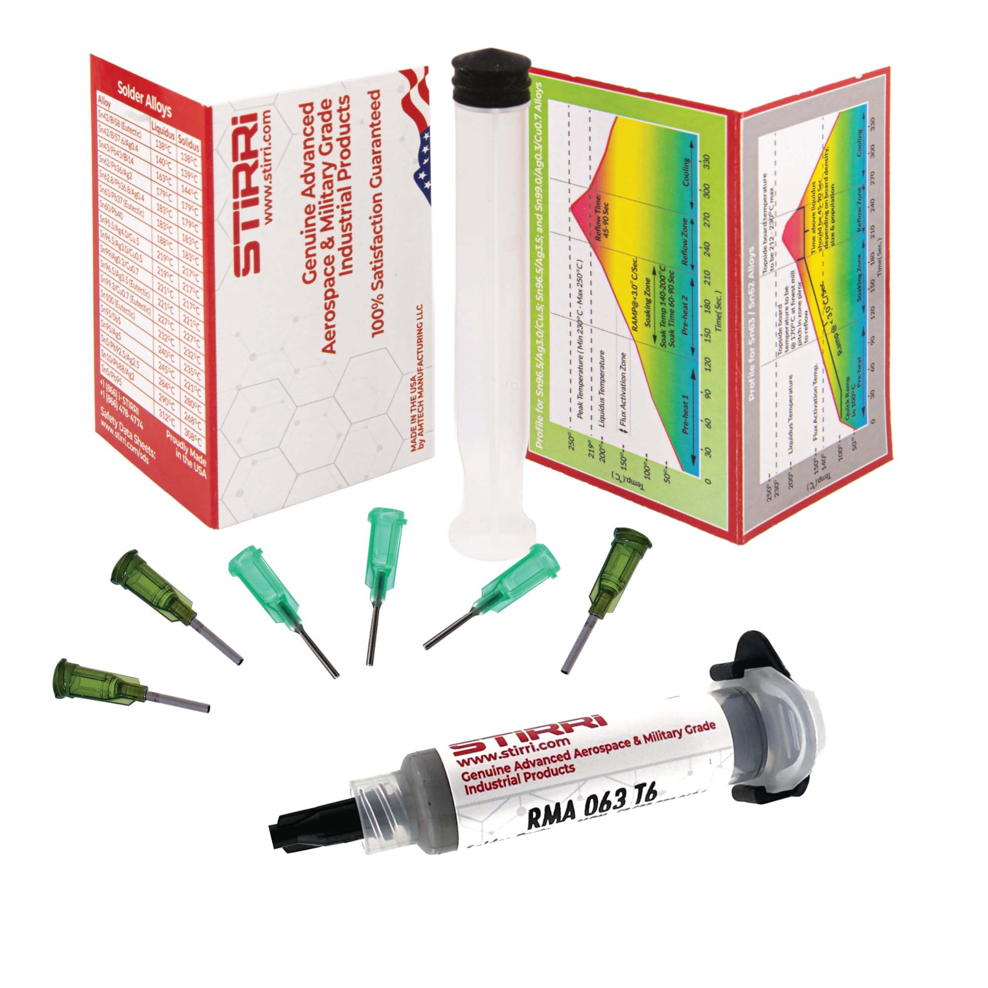 STIRRI RMA-063-T6 - Sn63Pb37 T6 85% powder load Rosin Mildly Activated solder paste no-clean eutectic mid-temp rosin for SMT Electronic Repairs - Phone/PCB/IC/BGA/QFN/SMD - 20g syringe kit