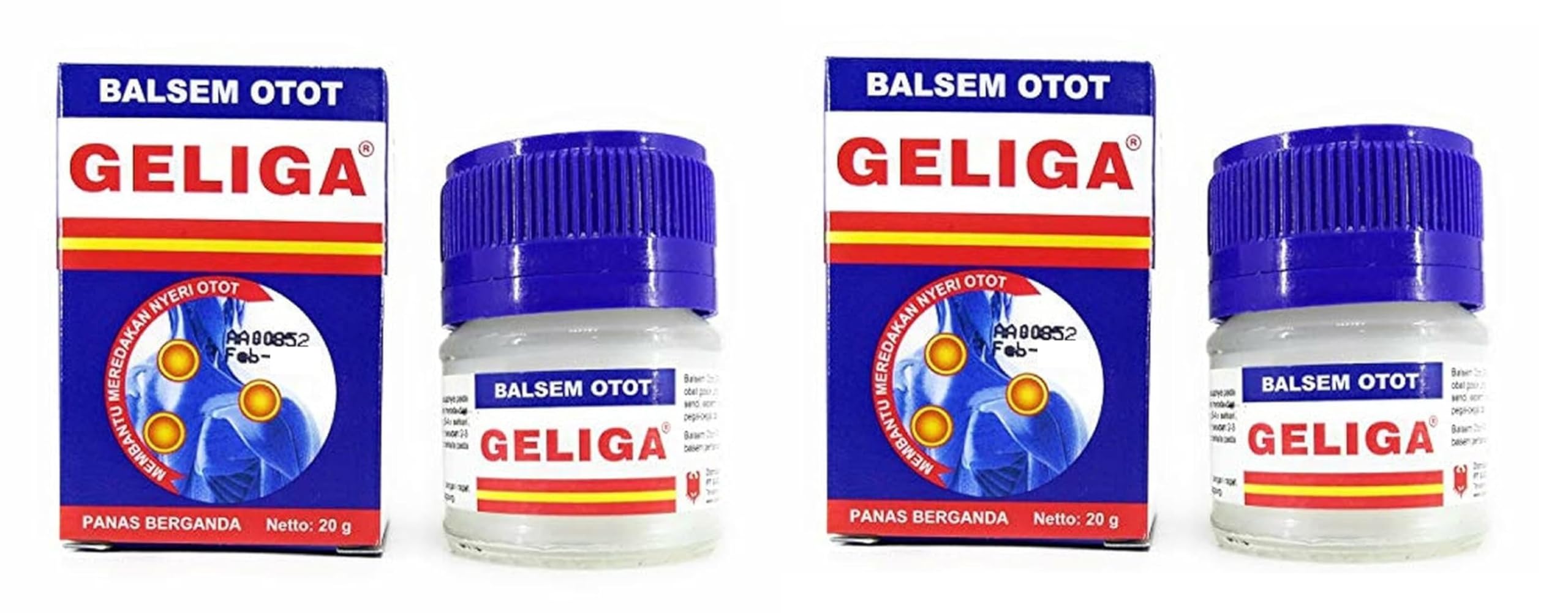 HANI PO™ Balsem otot Geliga balm 20g pack of 2 - indonesia product