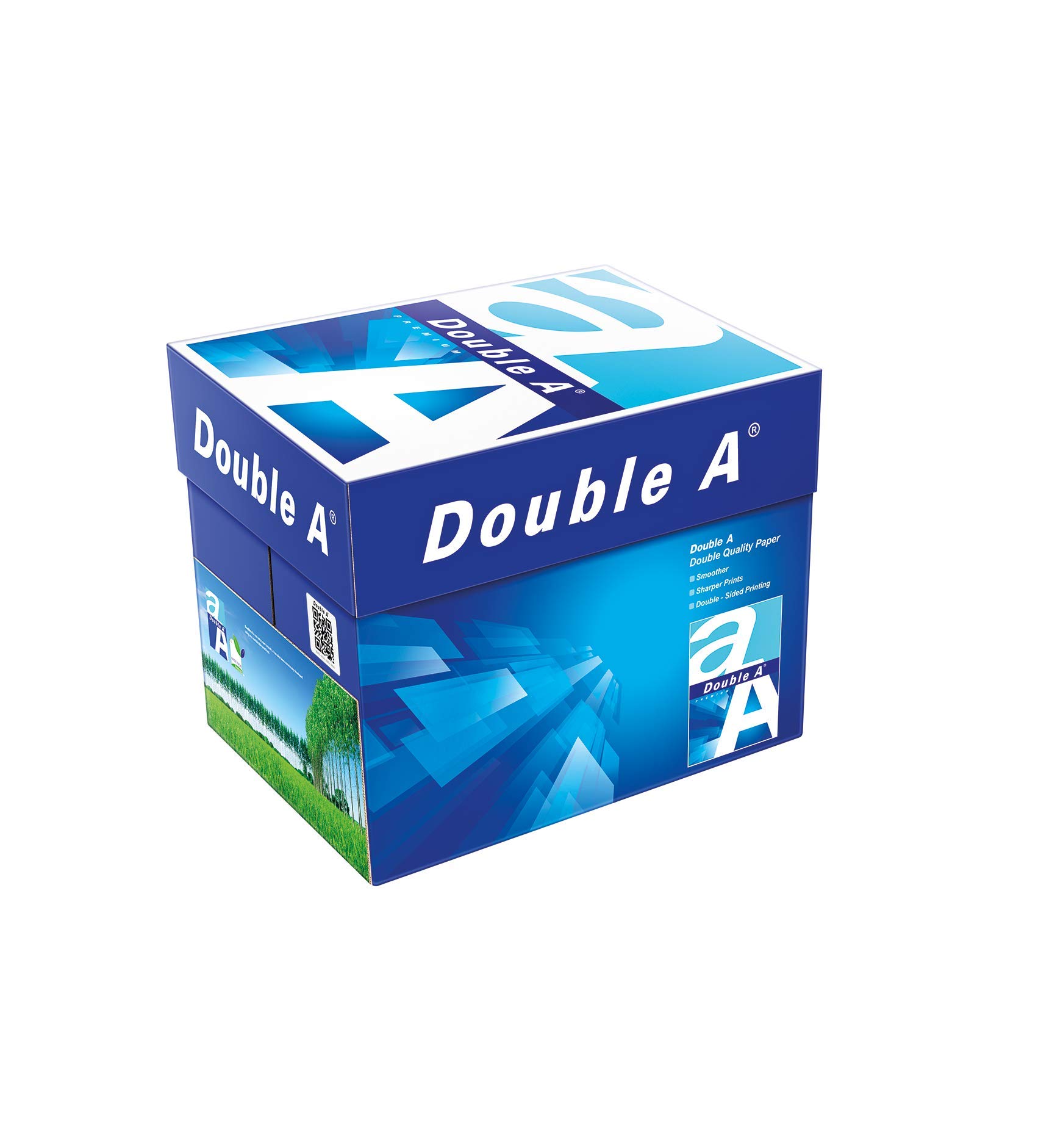 Double A - Printer Copy Paper, Size A4, GSM 80, 500 Pages Ream (Bundle of 5 Reams