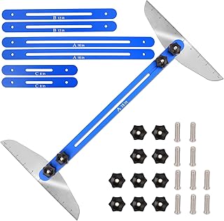 Stair Tread Template Tool, FEITON Stair Gauge Set Shelf Layout Tool and Stair Tread Jig Measuring Stair Tool Self Scribe T...