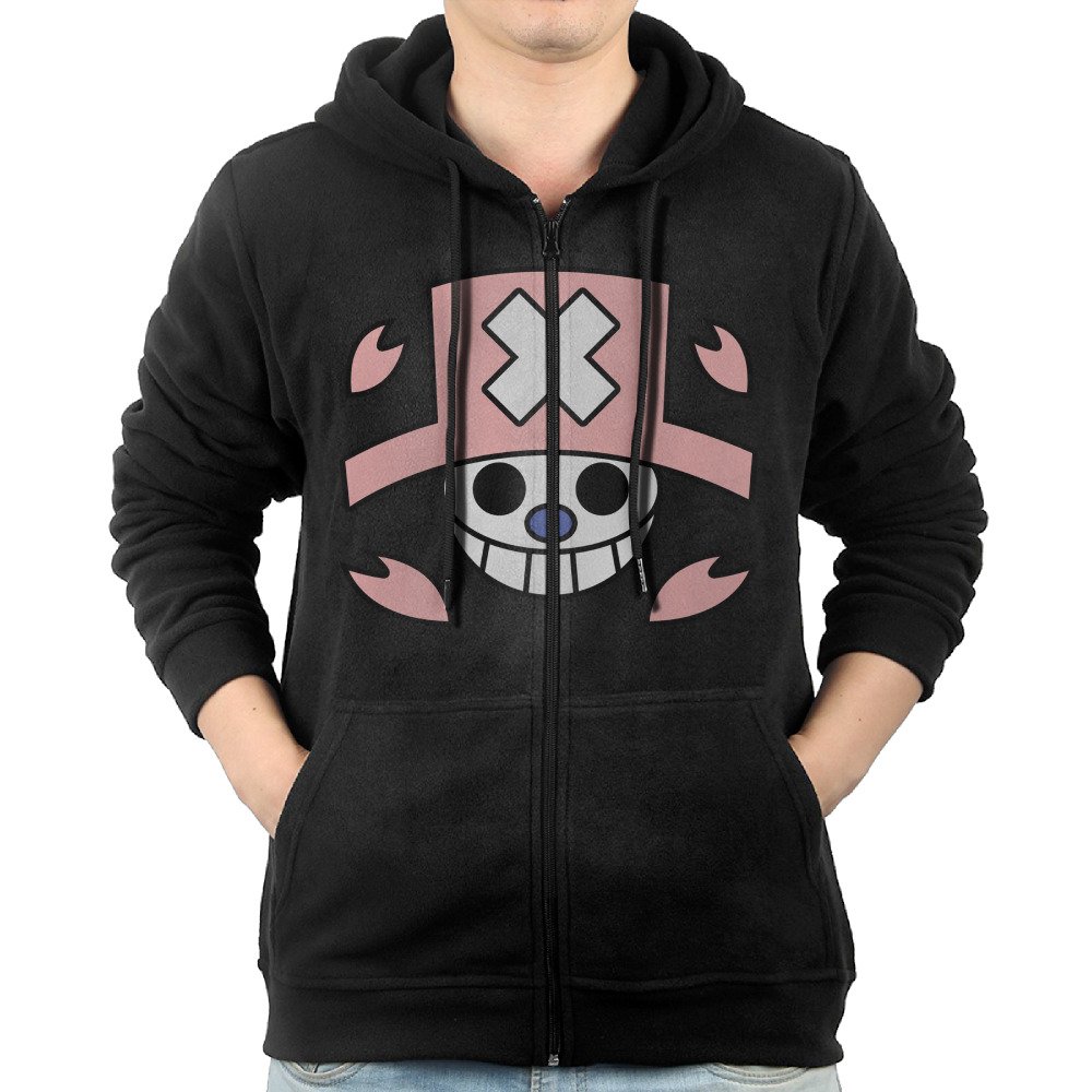 GENC5 Men One Piece Tony Tony Chopper Logo Hoodie Pullover Zip Up