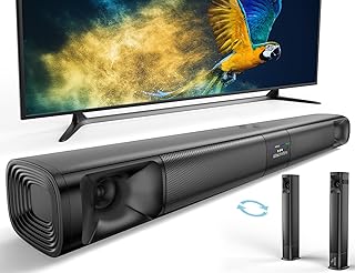 Saiyin Sound Bar for Smart TV, 2 in 1 Detachable Sound Bar for TV, 60W Bluetooth Soundbar for Surround Sound System, TV AR...