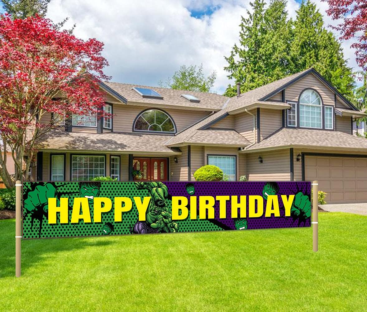 Buy Large Hulk Happy Birthday Yard Banner | The Invincible Hulk ...