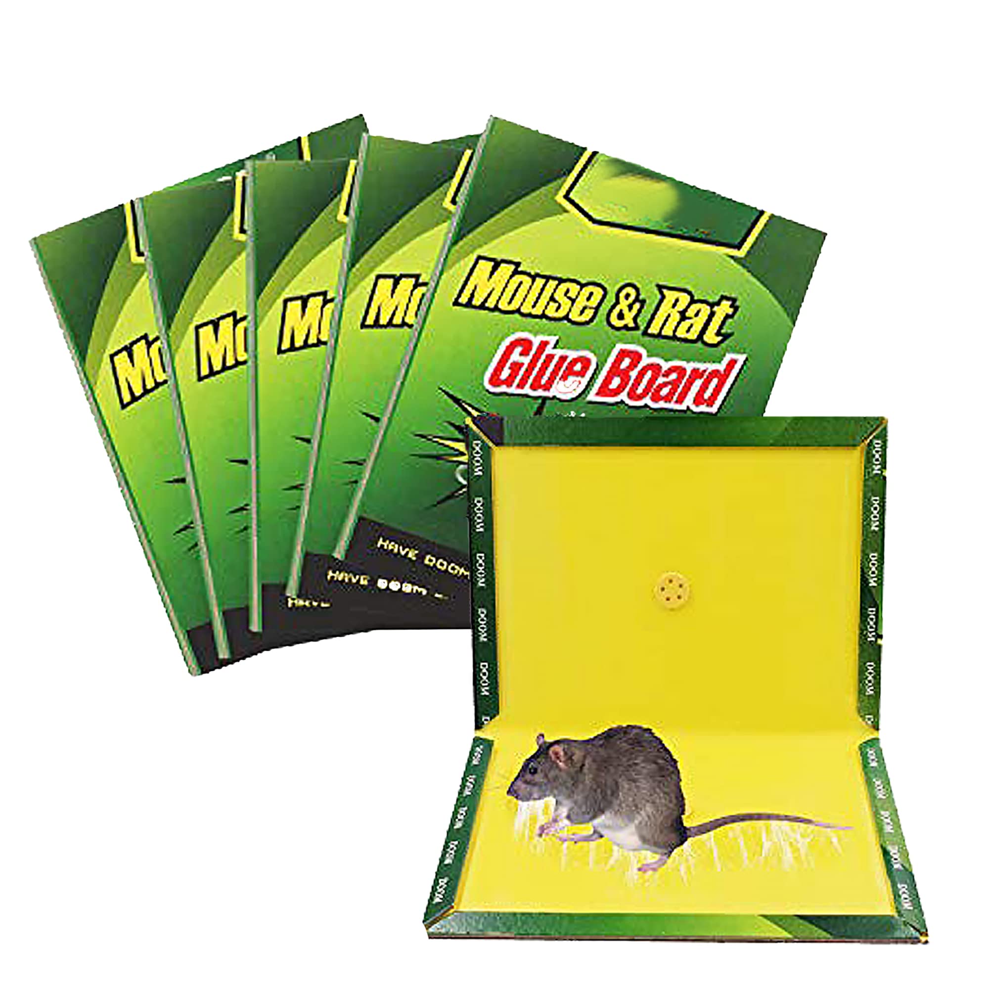 Themodernstore (Pack of 5) Highly Effective Rodent Rat Trap Glue Sticky Board For Mouse, Cockroaches, Spiders etc. Non-toxic and Eco-Friendly