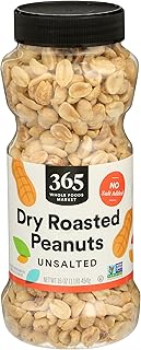 365 by Whole Foods Market, Dry Roasted and Unsalted Peanuts, 16 Ounce