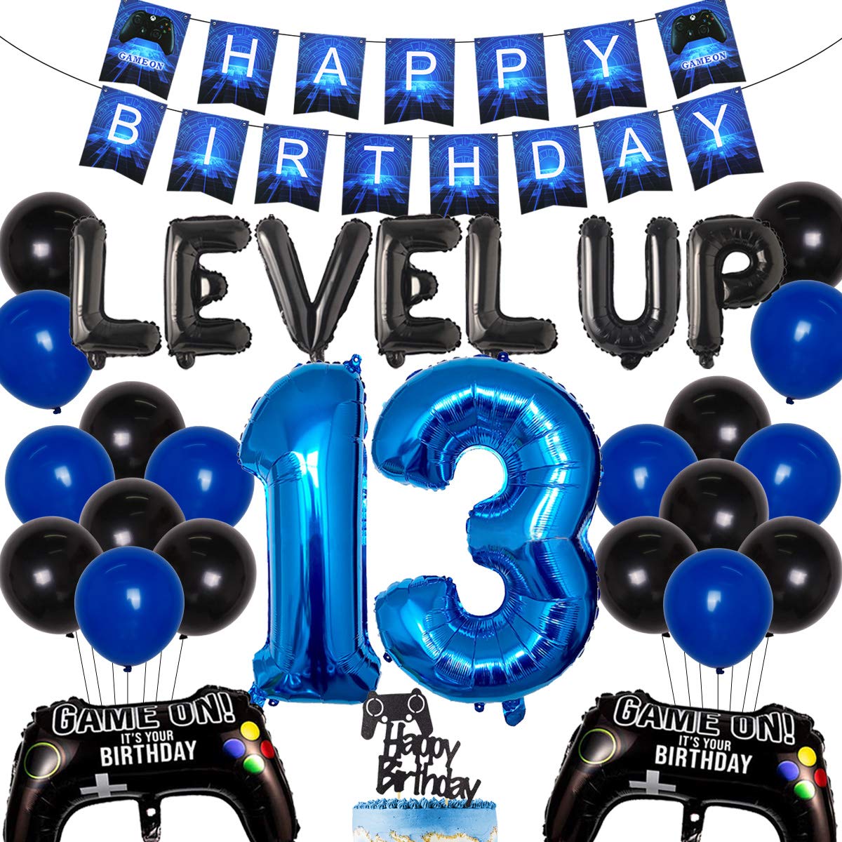 Buy Video Game 13th Birthday Decorations for Boys Game on Birthday ...