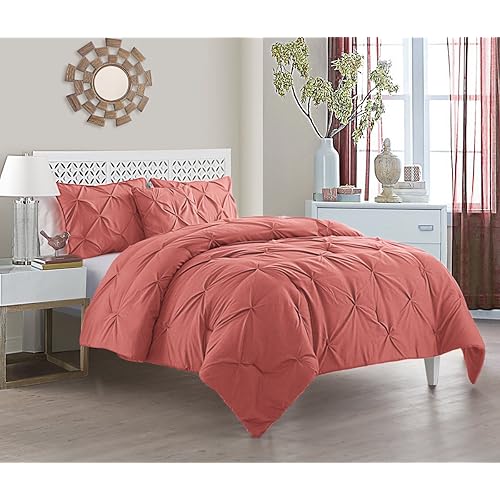 coral print king quilt