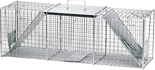 Havahart 1045SR Large 2-Door Humane Catch and Release Live Animal Trap for Armadillos, Beavers, Bobcats, Small Dogs, Cats,...