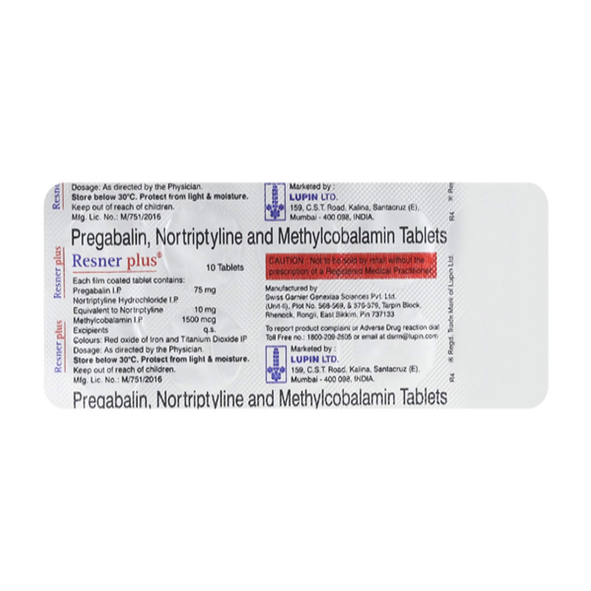 Resner Plus - Strip of 10 Tablets