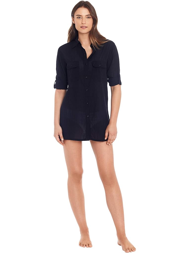 Lauren Ralph Lauren Crushed Cotton Camp Shirt