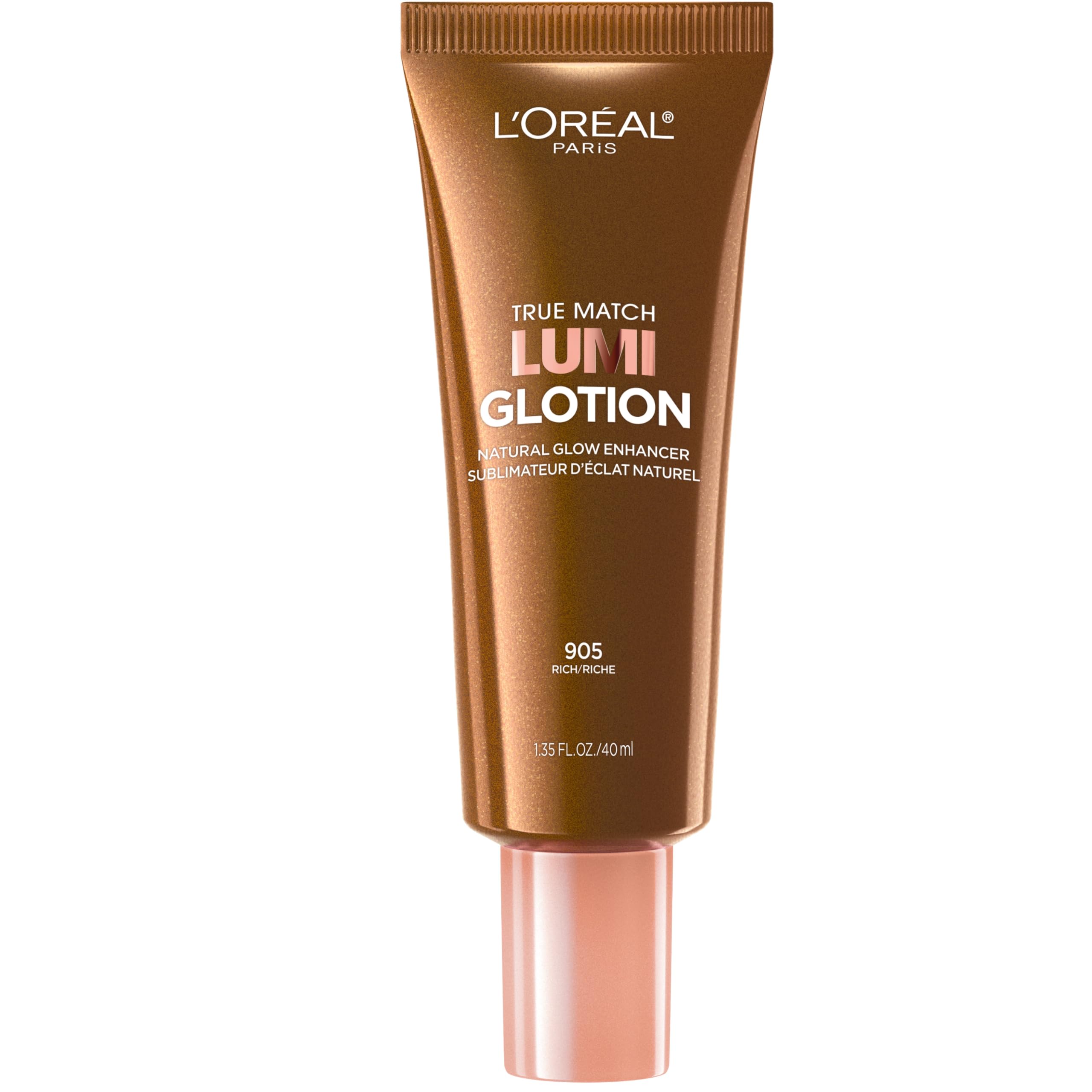 L'Oreal ParisMakeup True Match Lumi Glotion, Natural Glow Enhancer, Illuminator Highlighter, Bronzing Drops For a Sun-Kissed Glow, 905 Rich