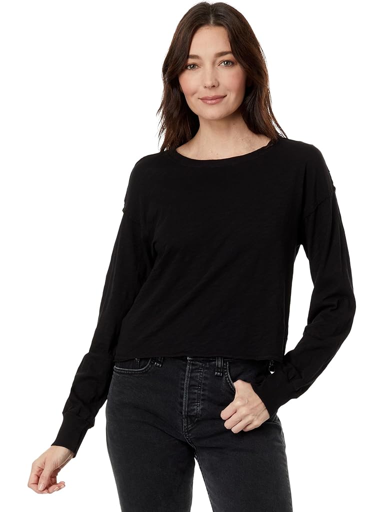 bobi Los Angeles Long Sleeve Cropped Boxy Top