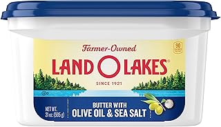 Land O Lakes Butter with Olive Oil & Sea Salt, Spreadable, 21 oz tub