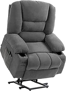 Amazon.com: HOMCOM Power Lift Recliner Chair Sofa with Vibration ...