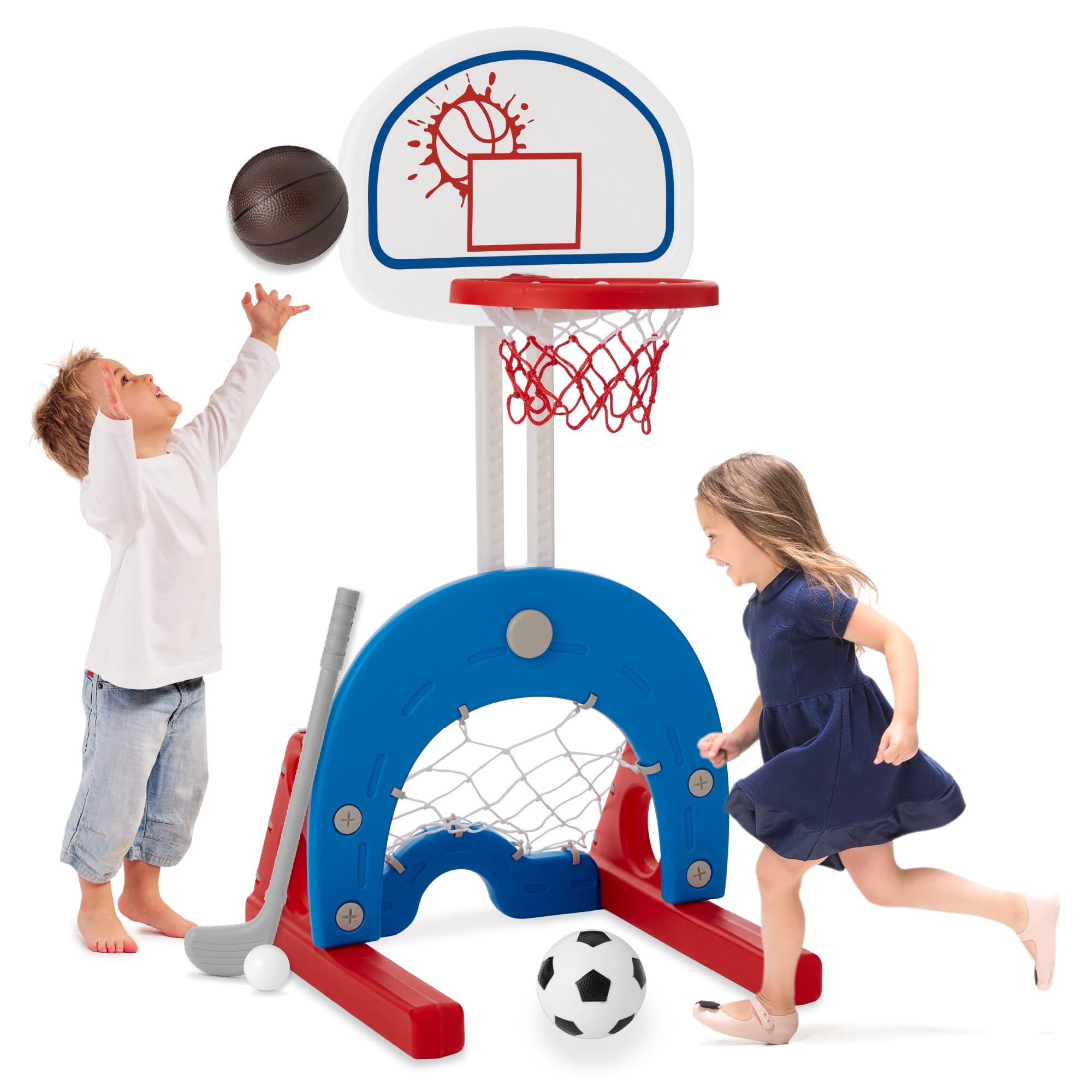 Best Choice Products3-in-1 Toddler Basketball Hoop Sports Activity Center