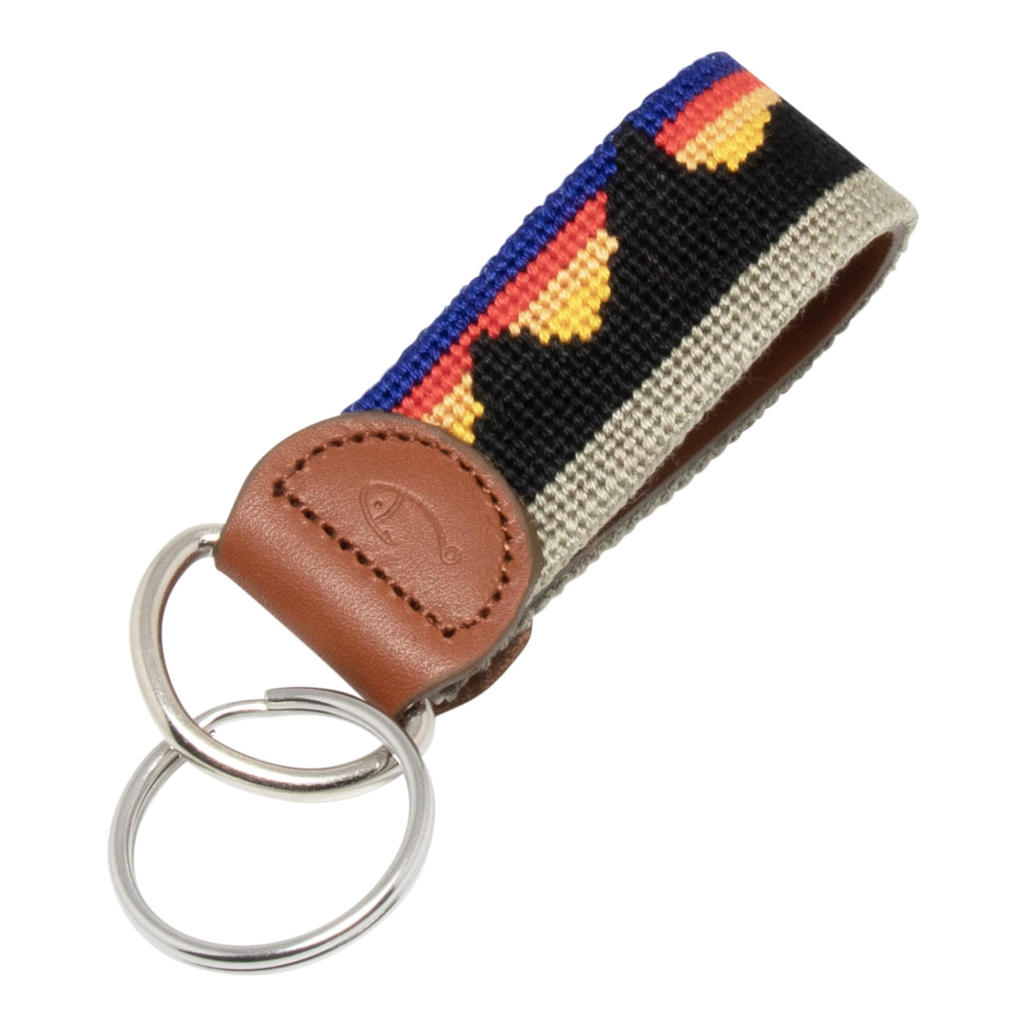 Hand-Stitched Needlepoint Key Fob or Key Chain by Huck Venture