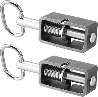 SPARKWHIZ Weld-On 5/8" Spring Latch Assembly with Plain Tube, Trailer Gate Latch, Pack of 2