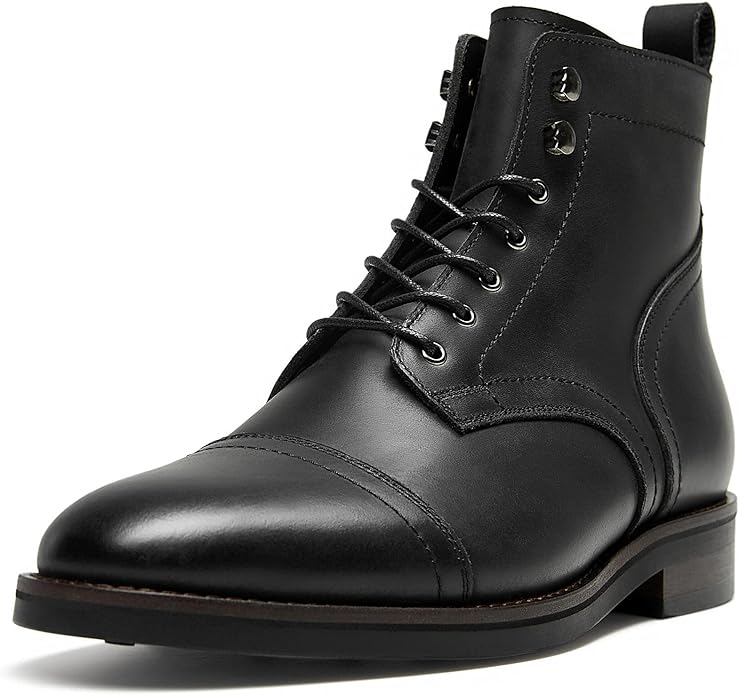 Buy Edwardian Men’s Shoes & Boots | 1900, 1910s Mens hiking boots genuine leather work chukka combat casual motorcycle Dress Ankle boots  AT vintagedancer.com