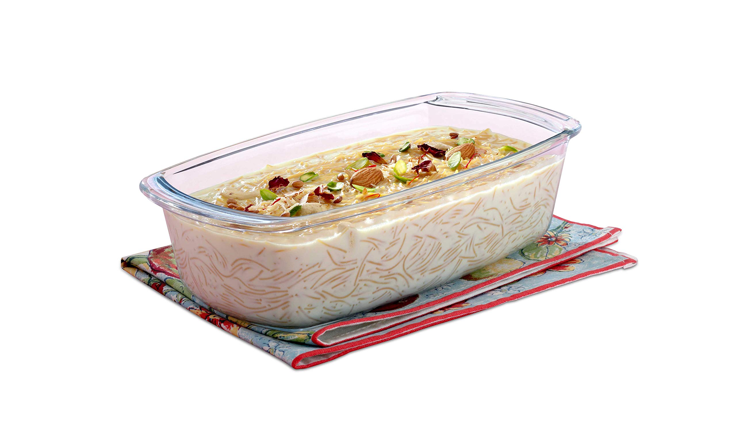 Signoraware Bake 'N' Serve Loaf Bakeware Safe and Oven Safe Glass Dish, 1800ml, Set of 1, Clear