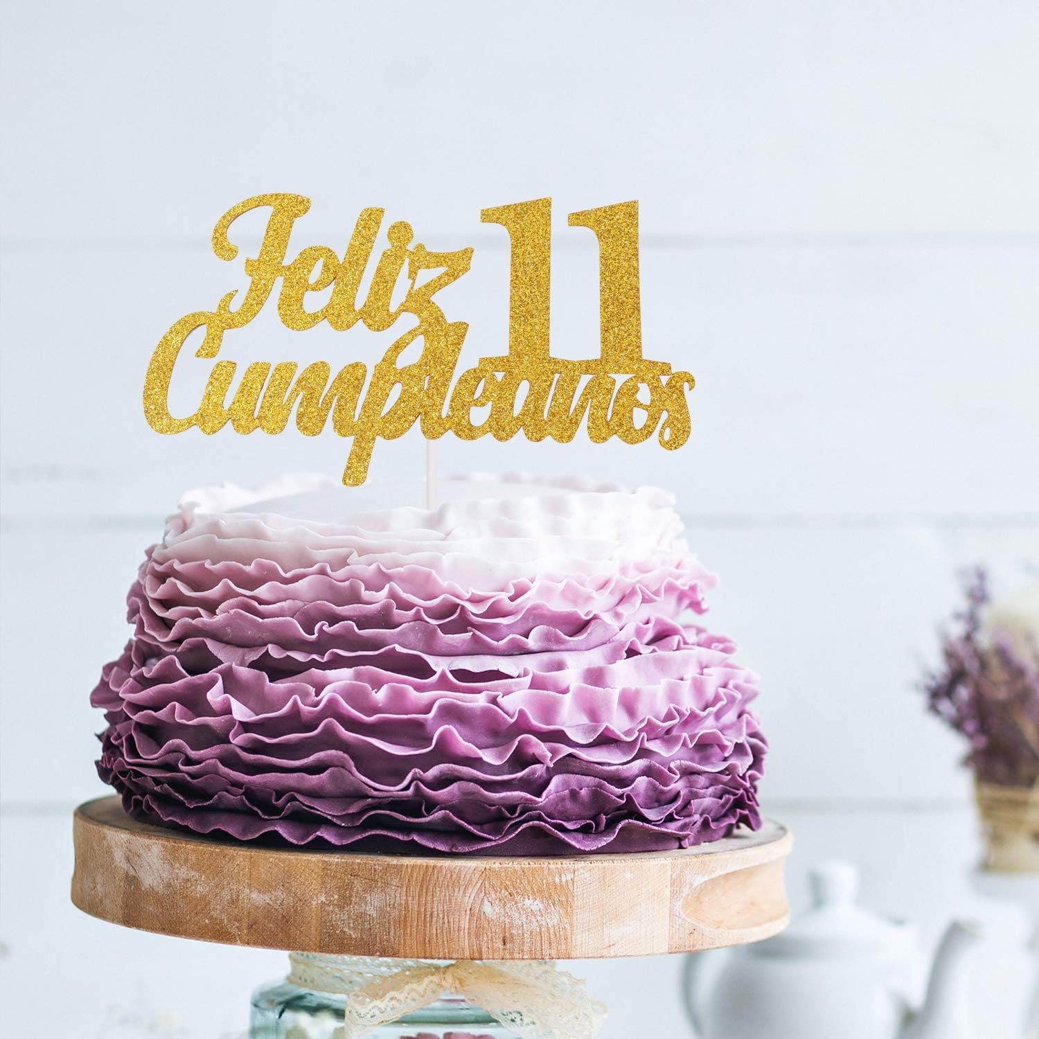 Topo de bolo Feliz Cumagnos 11º aniversário - Glitter dourado espanhol 11  anos Adorno De bolo - ao doce 11 - Meninos Meninas Uma vez Años Cumagrados  Decoração de festa : : Alimentos e Bebidas