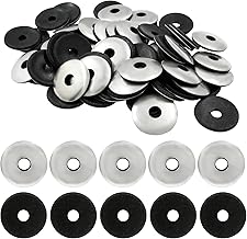 Biaungdo 60 Pcs 1/4" x 1" Neoprene Washers, Stainless Steel Neoprene EPDM Bonded Sealing Washers Rubber Washers Gasket Ass...