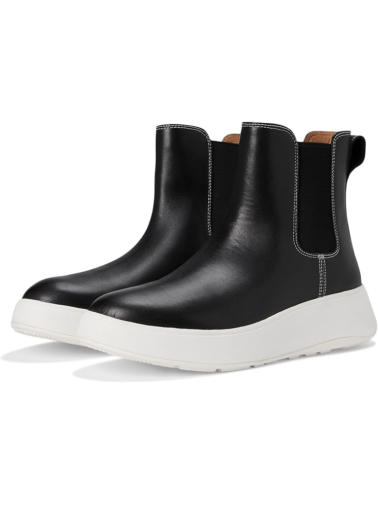 FitFlop F-Mode Contrast-Stitch Flatform Chelsea Boots