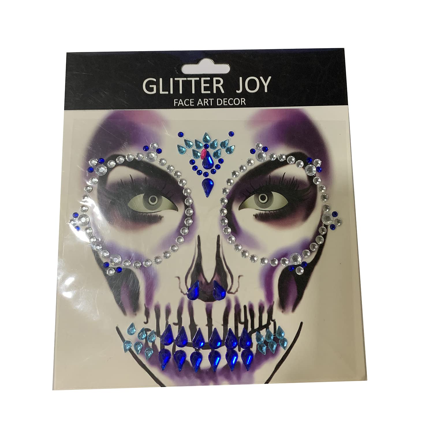 Facial Decoration Rhinestones Halloween Makeup (Purple)