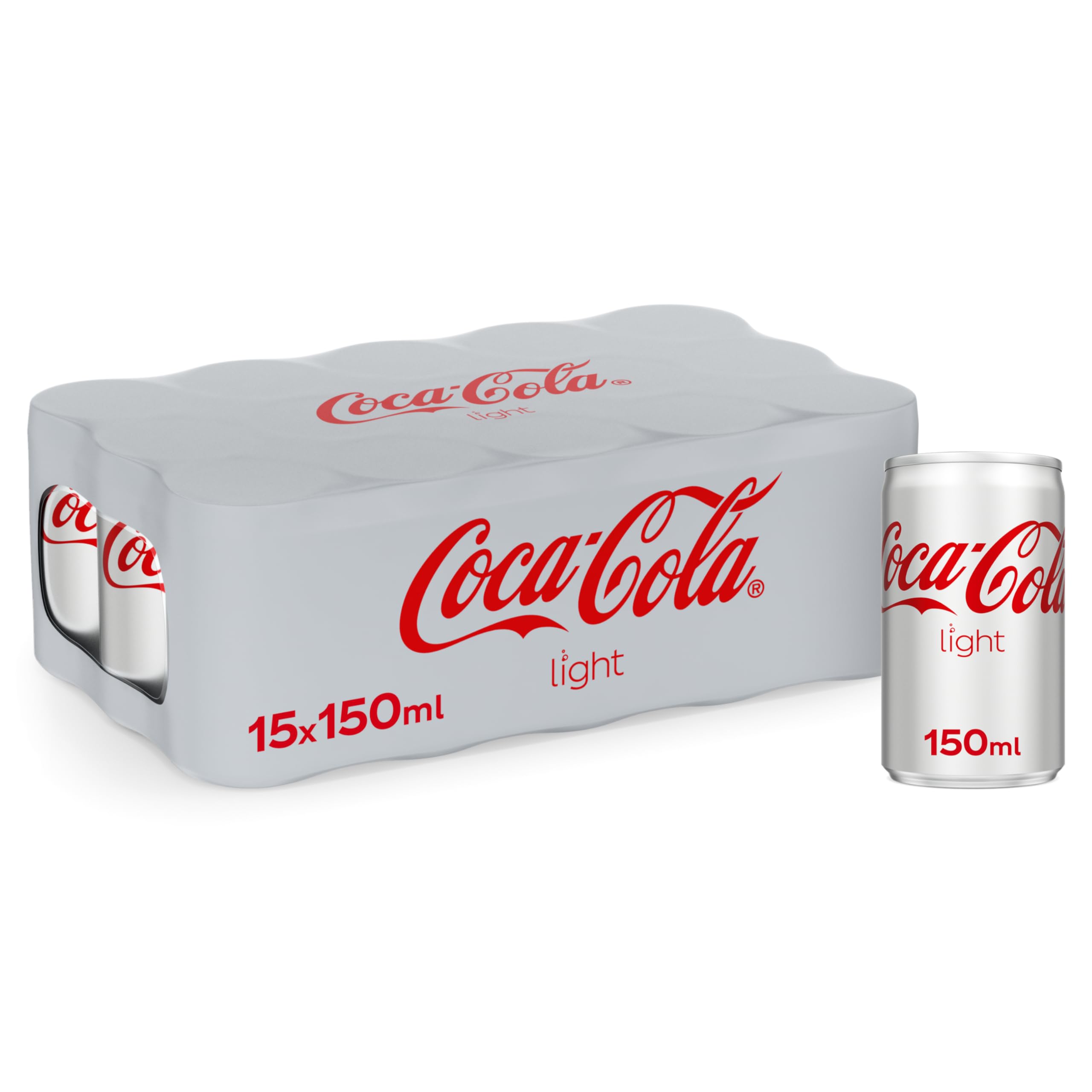 Coca-ColaLight, Carbonated Soft Drink, Can 150ml, pack of 15