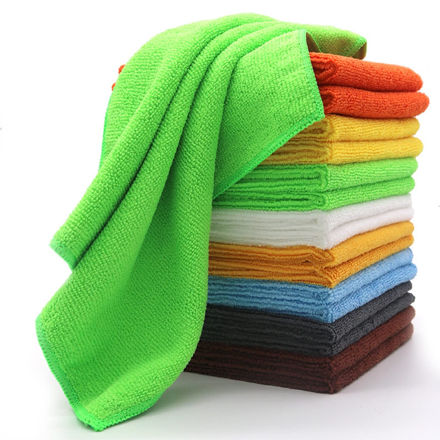 Y&L Microfiber Cleaning Towels 40 x 40 cm, Ultra Absorbent Microfiber Cleaning Cloth | Scratch & Lint Free Car Duster | Multi-Purpose, Reusable Cleaning Rags for Home, Kitchen use. (5-Pack)