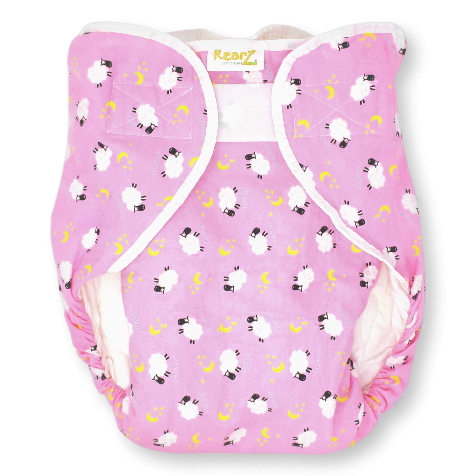 Rearz - Omutsu Bulky Fitted Nighttime Cloth Diaper (Pink - Sheep) (Medium/Large)