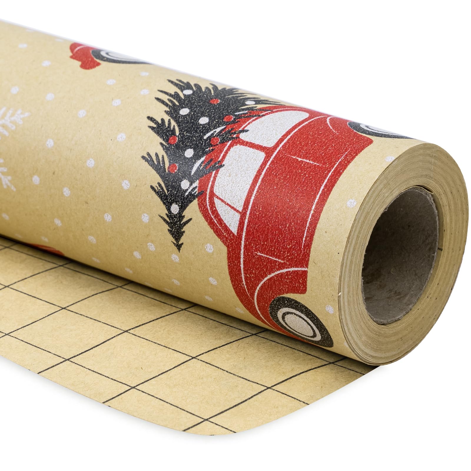 Snapklik.com : RUSPEPA Kraft Christmas Wrapping Paper Roll