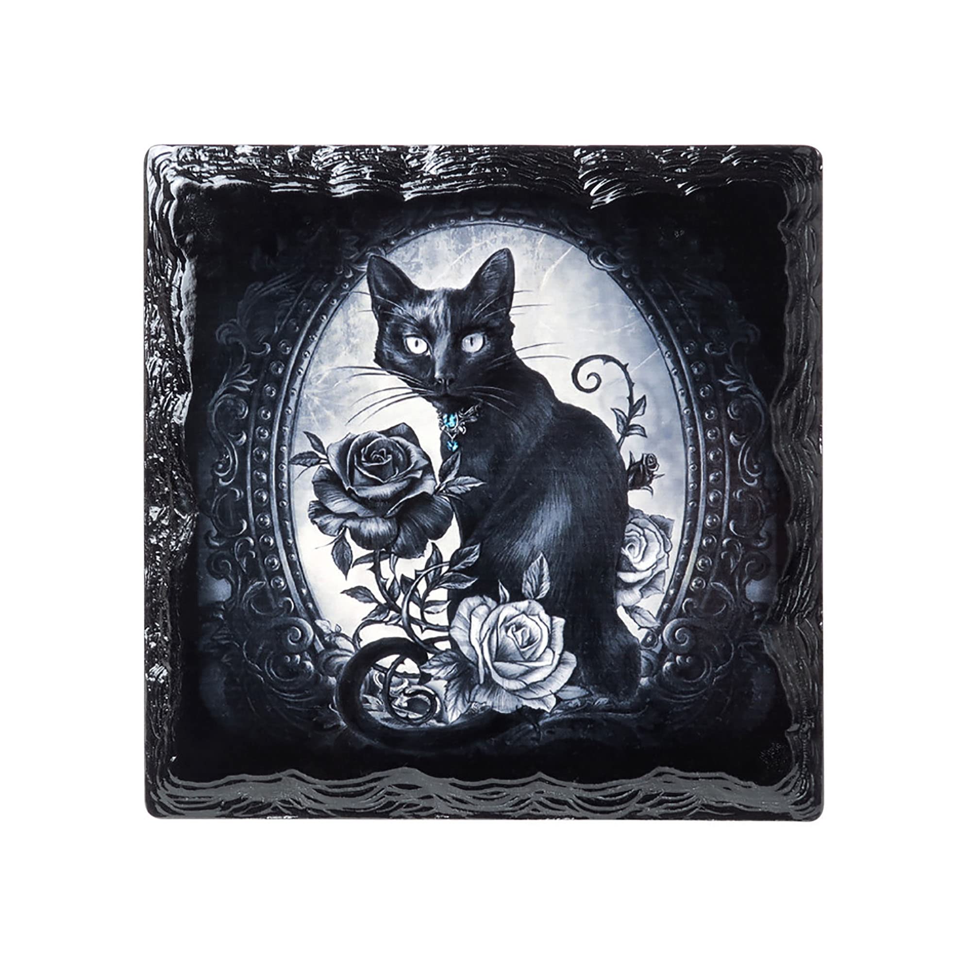 Alchemy GothicAlchemy Gothic Paracelsus' - Cat Roses Ceramic Coaster