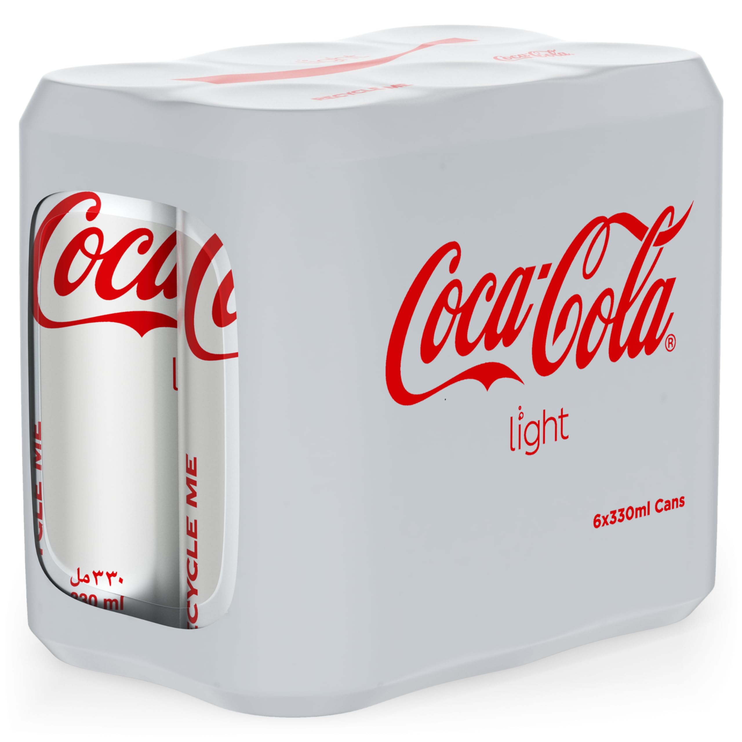 Coca-Cola Light Carbonated Soft Drink, Can -330 Ml (Pack Of 6)