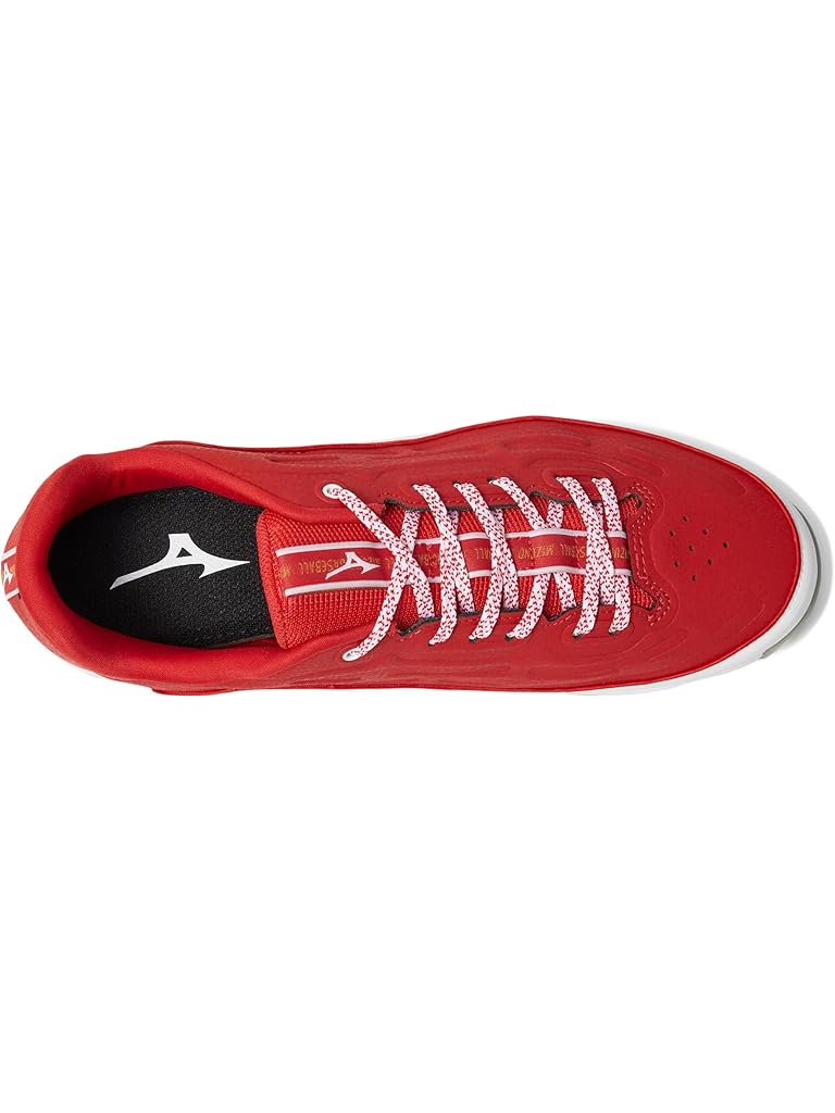 Red Mizuno 9-Spike Ambition 3 Baseball Cleats