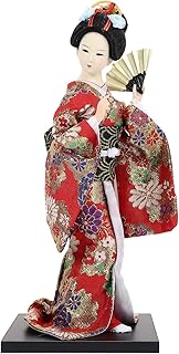 12 Inch Geisha Kimono Doll: Japanese Geisha Doll - Asian Geisha Collectible Figurine Home Decoration Ornament