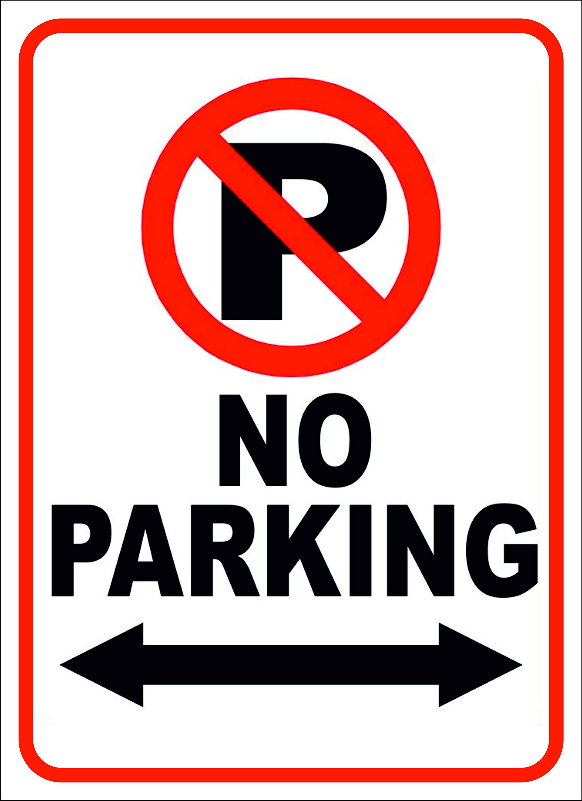 Buy Clear Design No Parking Sign Board 11”x 8” inch 4mm PVC Eco Print ...