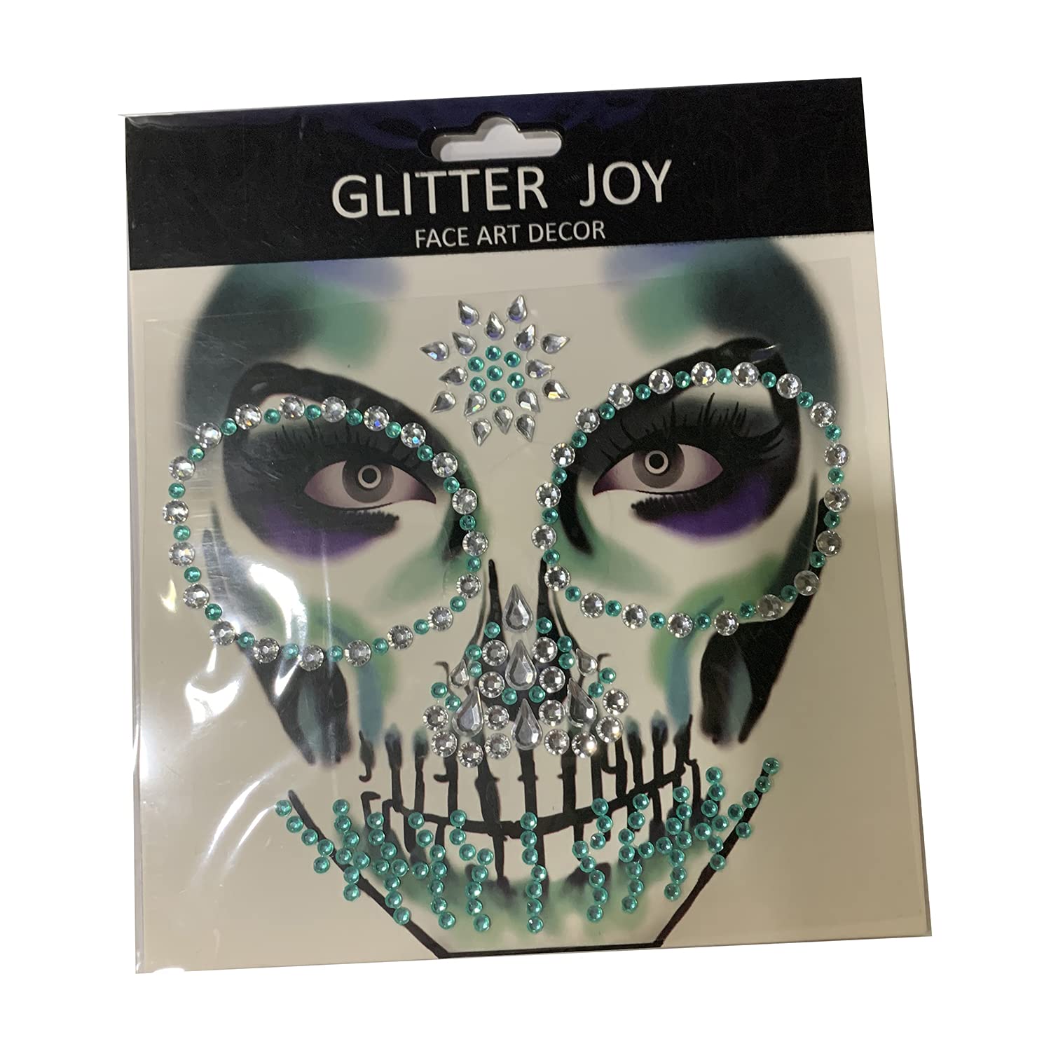 Facial Decoration Rhinestones Halloween Makeup (Green)