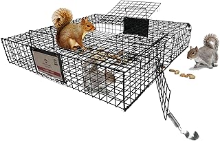 Predator Guard Squirrel Guard Trap - Humane Multi-Catch Trap, Attracts & Catches Multiple Squirrels in 1 Trap - Perfect fo...