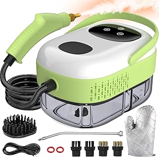 2500W Portable Handheld Steam Cleaner, Large Capacity 10s Fast Heating Steamer for Cleaning with 9 Pieces Accessories, Hea...