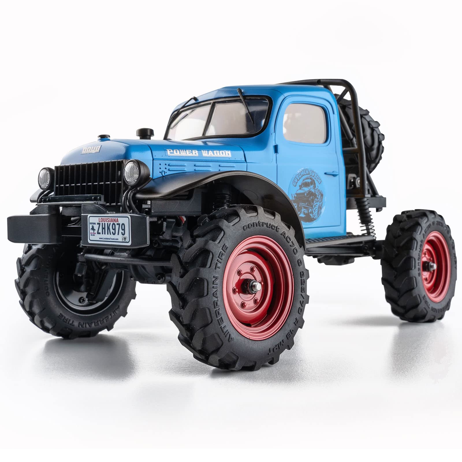 BEEZRC FMS RC Crwaler 1/24 Scale FCX24 Power Wagon RTR 4WD 2.4GHz 3CH Offroad RC Car Model Vehicle Hobby Grade Remote Control Car(Blue)