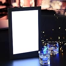 8.5" x14" Rechargeable Menu Cover Holder LED Backlit Menu Holder Illuminated Black Leatherette Menu Holde/Check Displayer ...