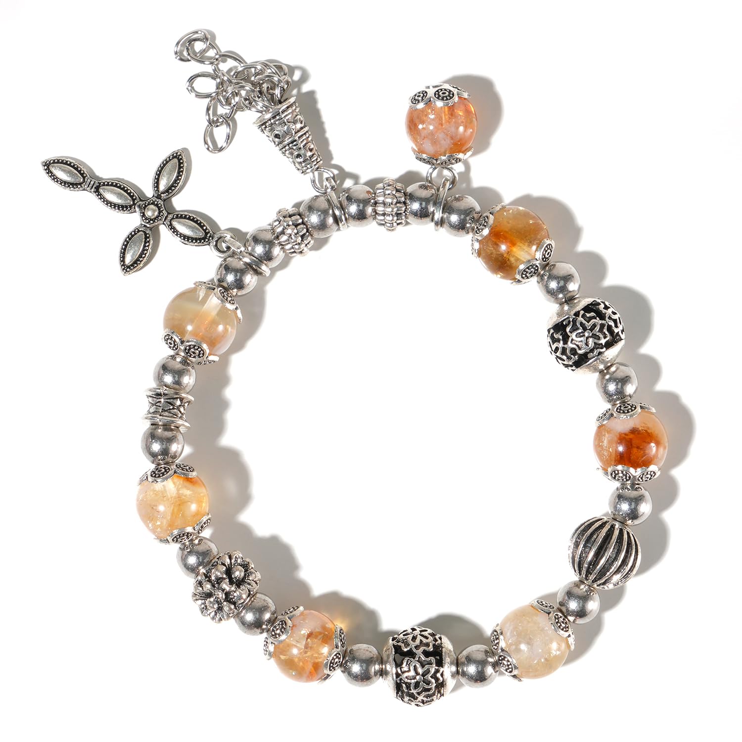 ROWNYEONWestern Women's Crystal Bracelet Mixed Orange